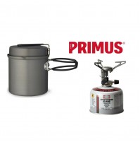 Primus Micron Stove Set with LiTech Trek Kettle 1L Cooking Pot 1-2 People